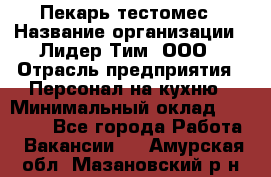 Пекарь-тестомес › Название организации ­ Лидер Тим, ООО › Отрасль предприятия ­ Персонал на кухню › Минимальный оклад ­ 25 000 - Все города Работа » Вакансии   . Амурская обл.,Мазановский р-н